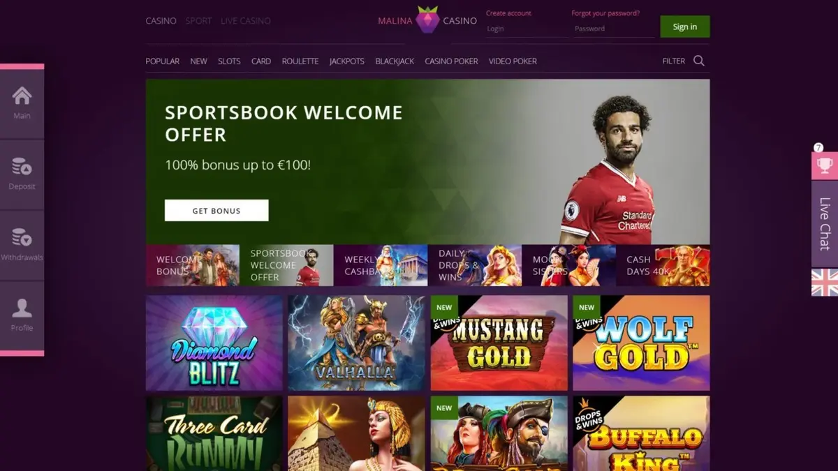 Malina casino Képernyőkép 1